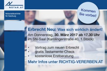Die Salzburger Notare informierten über das neue Erbrecht im SN-Saal.