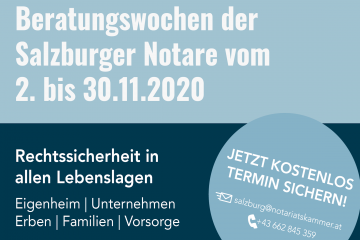 Beratungswochen der Salzburger Notare im November