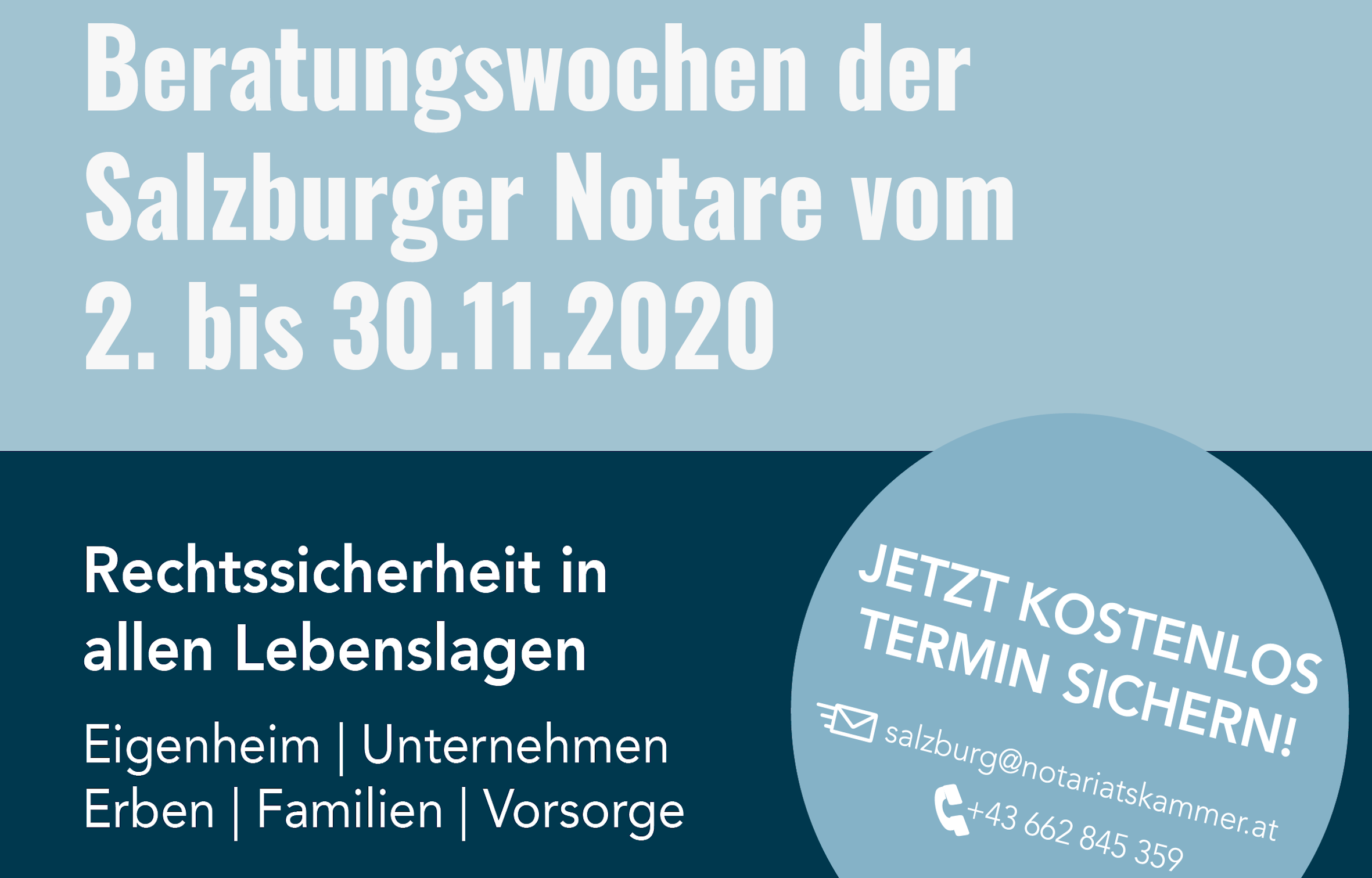 Beratungswochen der Salzburger Notare im November